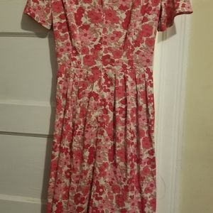 Silky Pink Floral Circle Dress